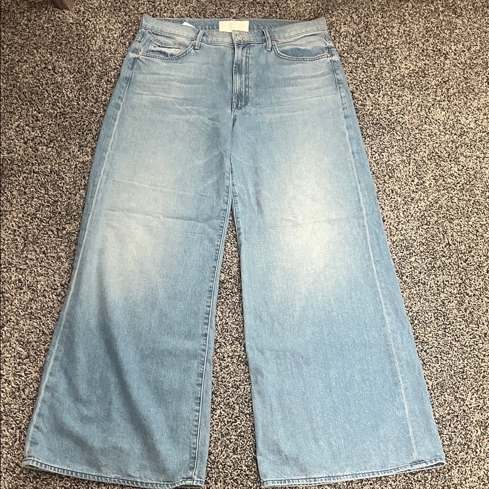 MOTHER • Light Blue Wide-Leg Jeans